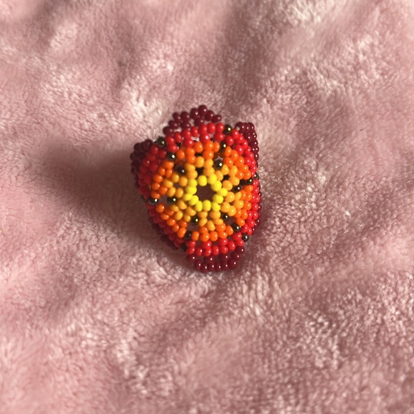 NEW Mexican Colorful Beaded Ring - Picture 3 of 5